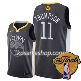 Dres Golden State Warriors Klay Thompson 11 Black Town 2018 NBA Finals Patch Nike Swingman